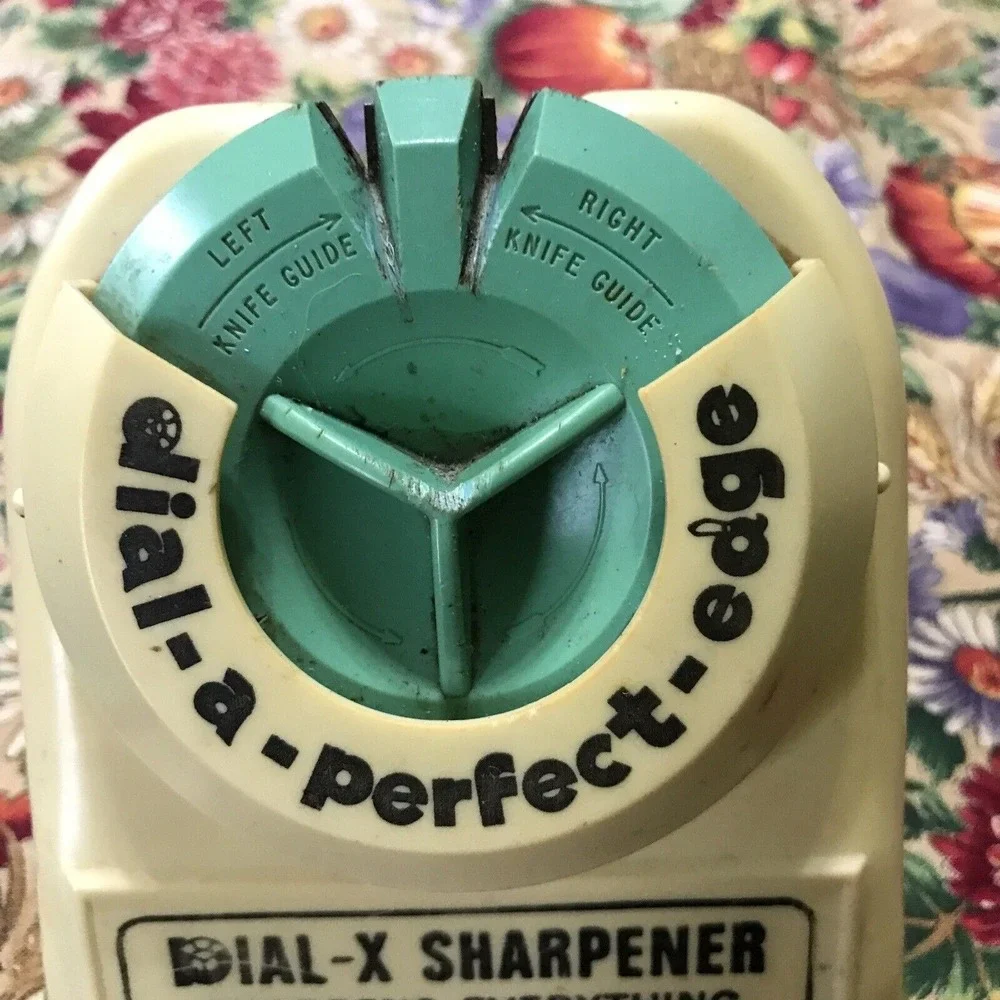 Vintage Dial-X SHARPENER dial a perfect edge - Sharpens Everything